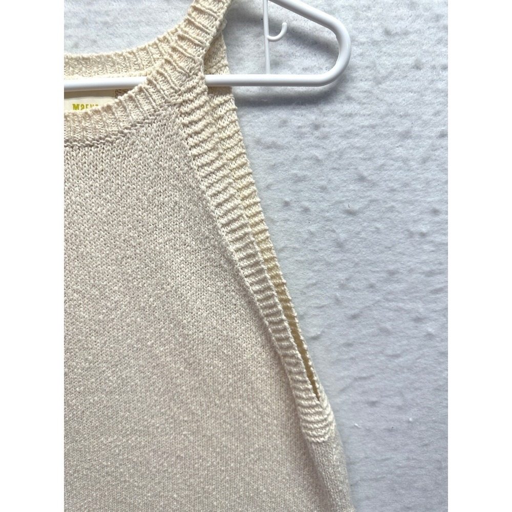 Anthropologie Maeve Ivory/Cream Sleeveless Halter Knit Sweater L Beach Loganlook - Picture 3 of 8